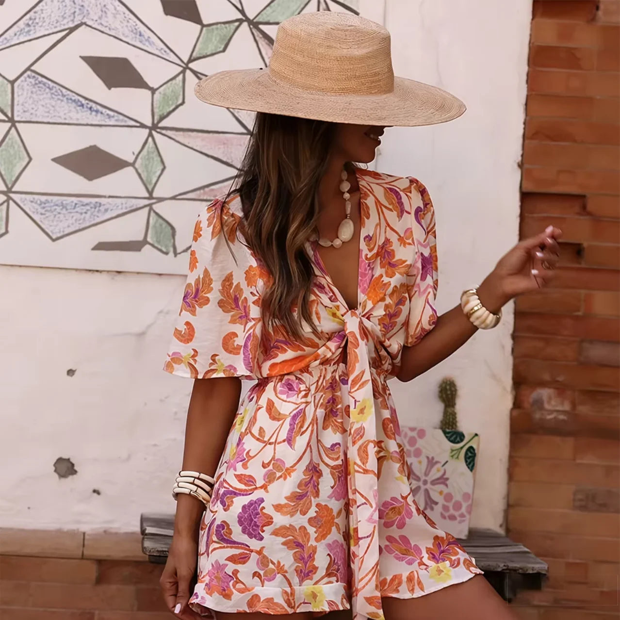 Vestido Con Lazo En La Cintura
