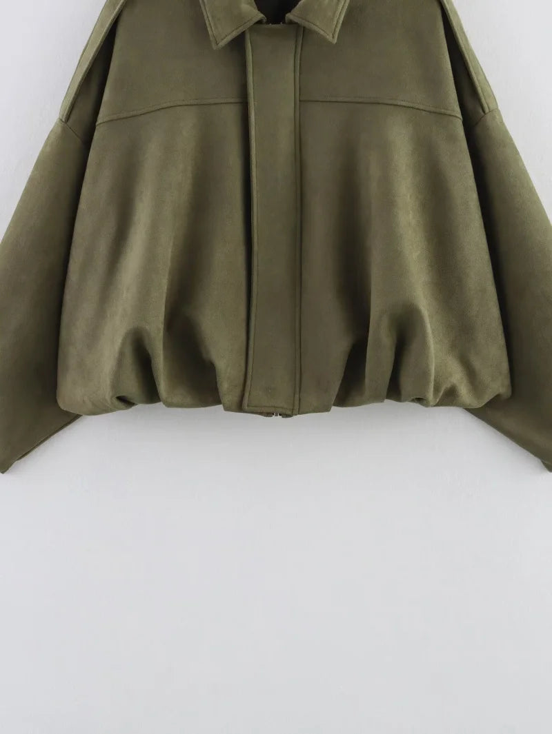 Chaqueta con Textura de gamuza