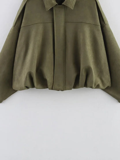 Chaqueta con Textura de gamuza