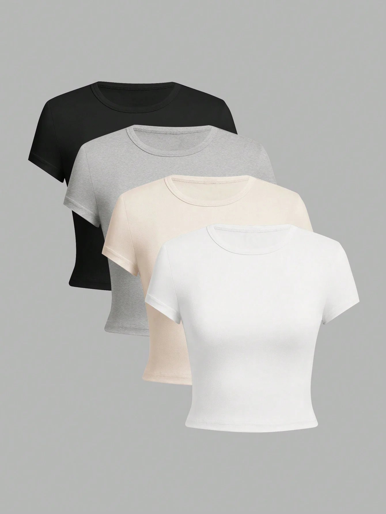 4 Piezas de Camiseta Básica