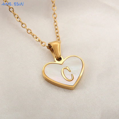 Collar Con Inicial De Corazón