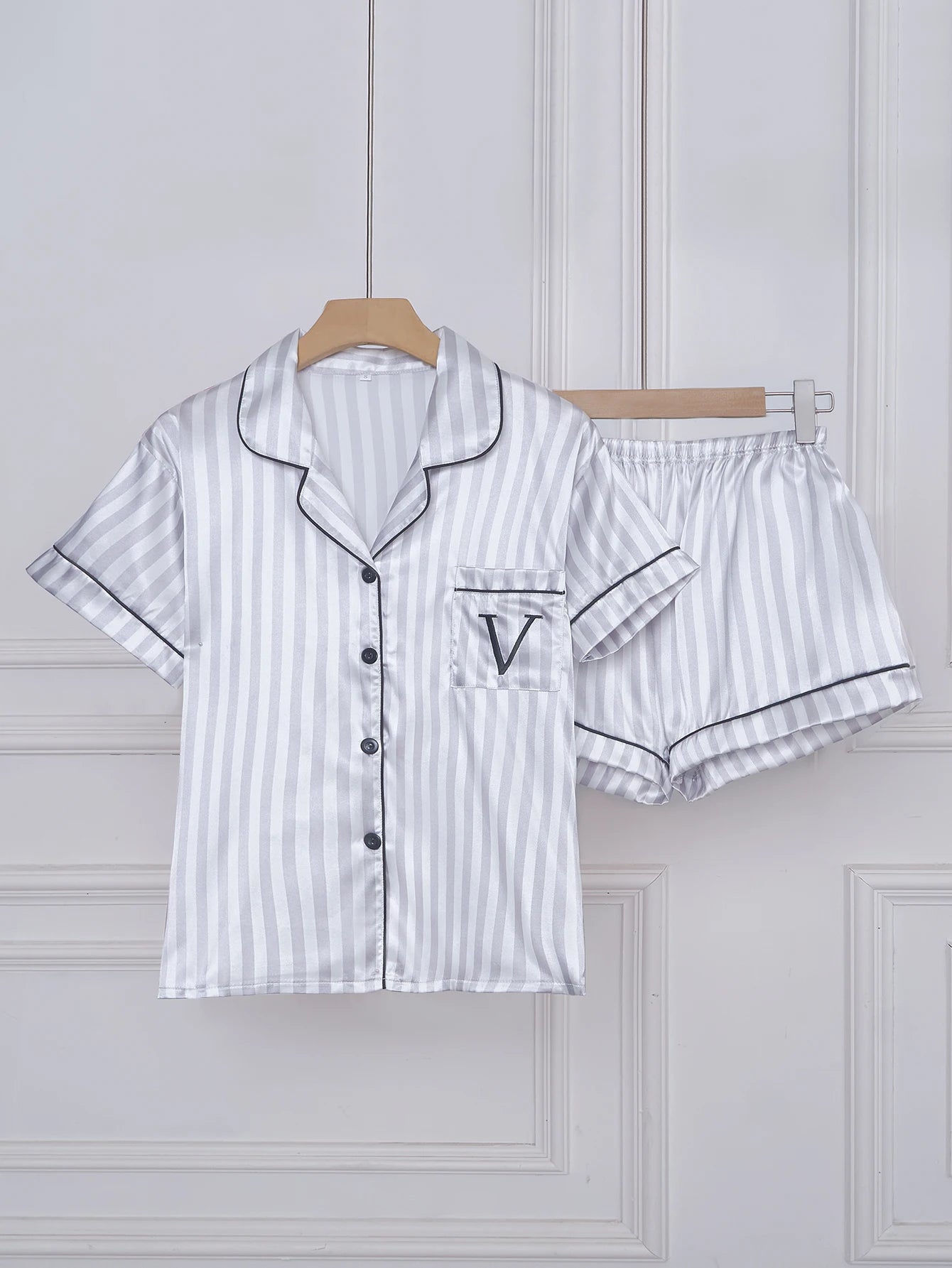 Conjunto de Pijama de Satén