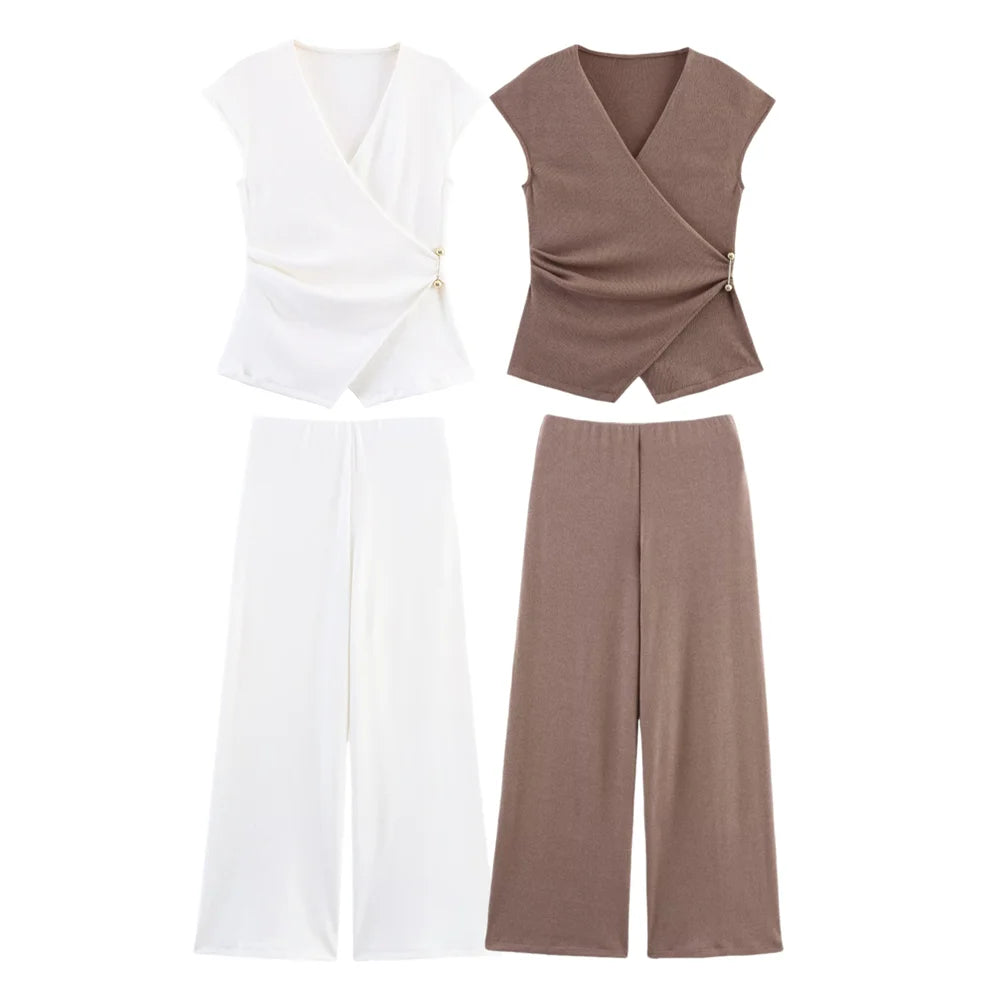 Conjunto de Top sin Mangas y Pantalon