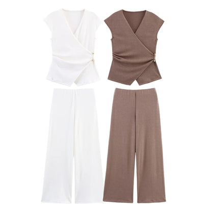 Conjunto de Top sin Mangas y Pantalon