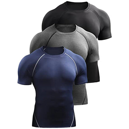Camiseta de Compresión Lisa para Hombre