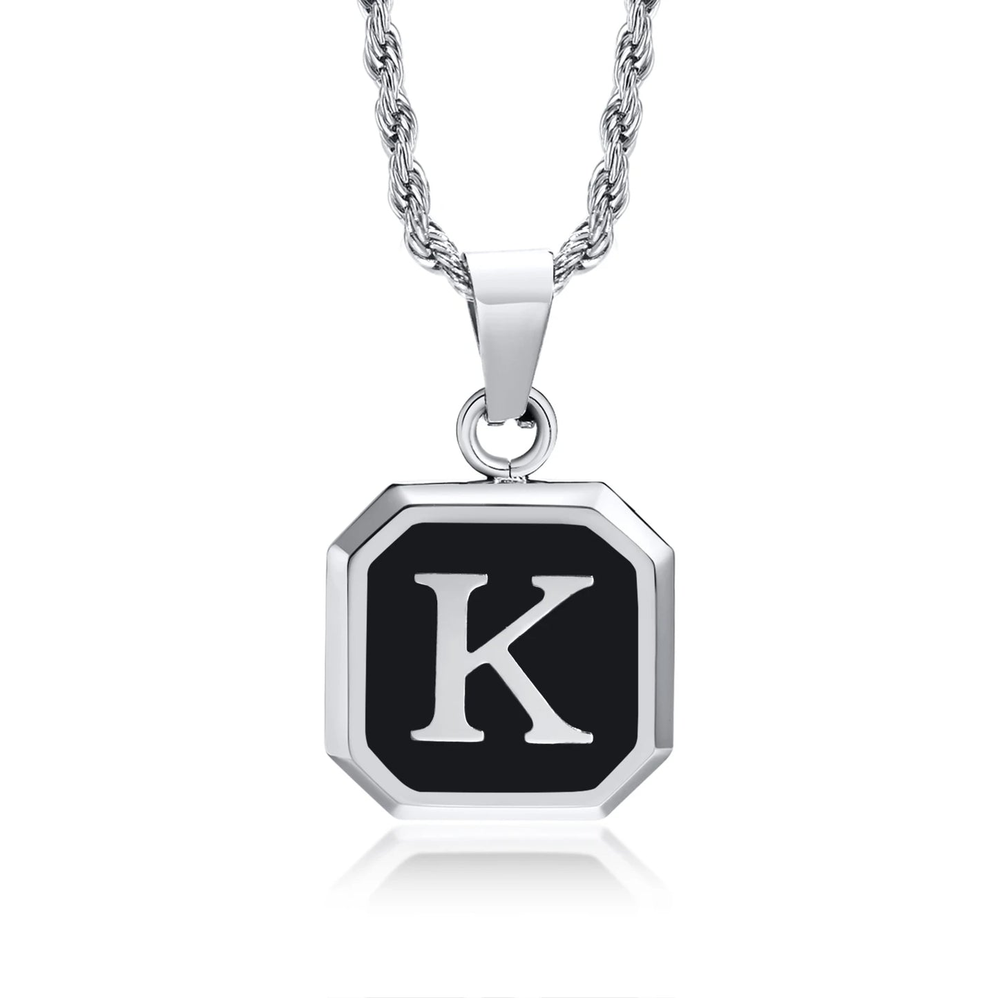 Collar Cuadrado Con Iniciales
