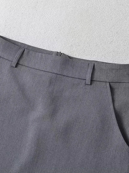 Minifalda Acampanada con Cremallera