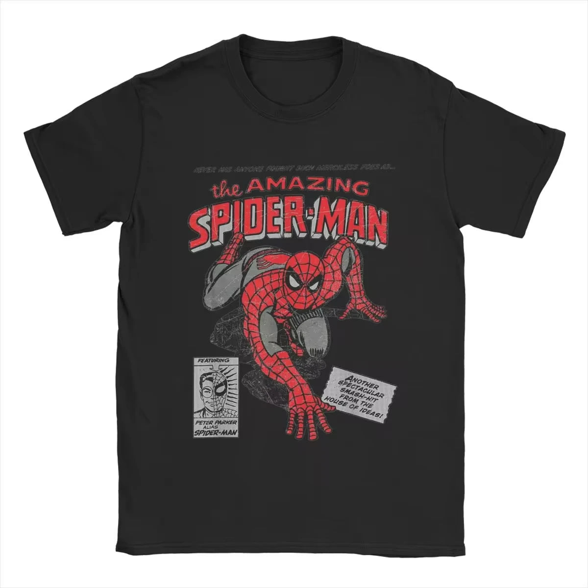 Spider-man Spiderman película Retro Comic hombres camisetas creativas cuello redondo Camiseta 100% algodón regalo de cumpleaños Tops