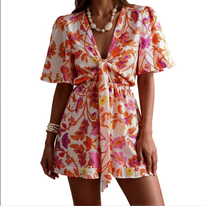 Vestido Con Lazo En La Cintura