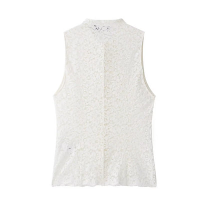 Chaleco de Encaje Blanco