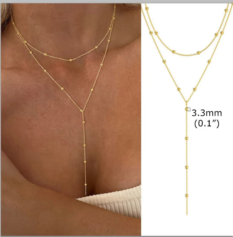 Collar Largo Lariat en Forma de Y - Diseño 7