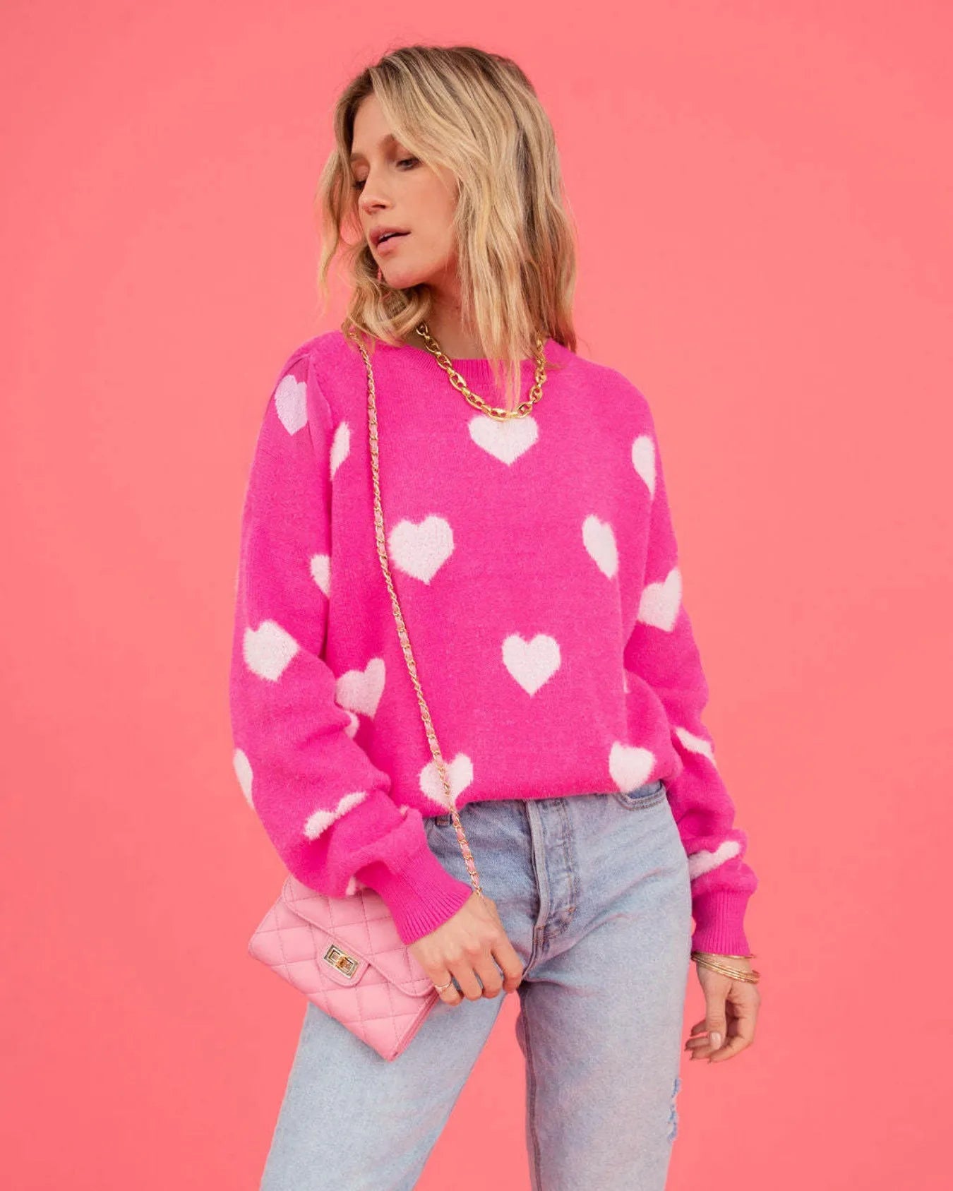 Suéter Con Patrón De Corazón