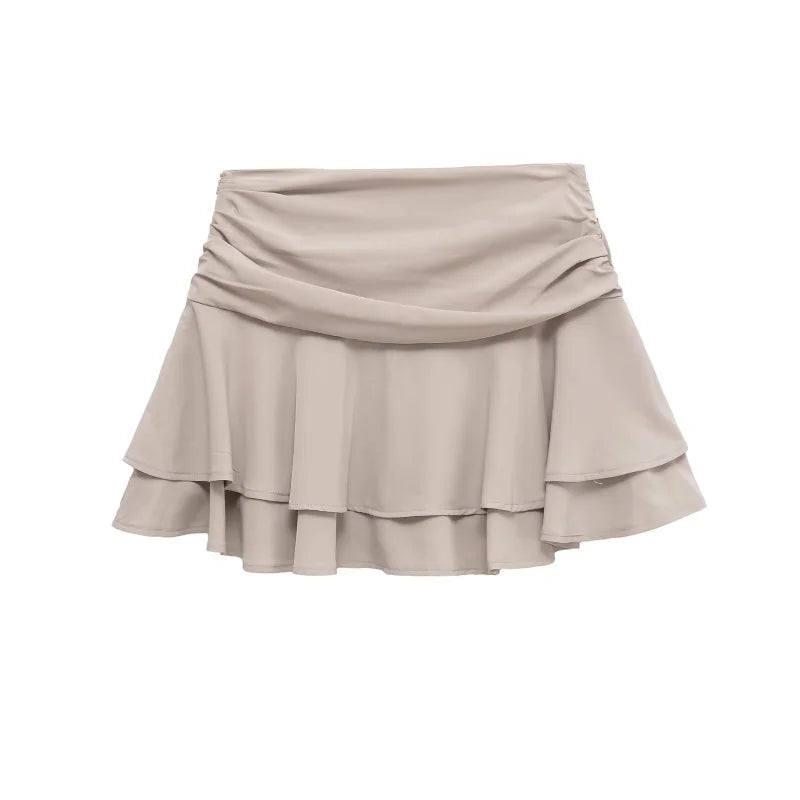 Falda Corta de Cintura Media