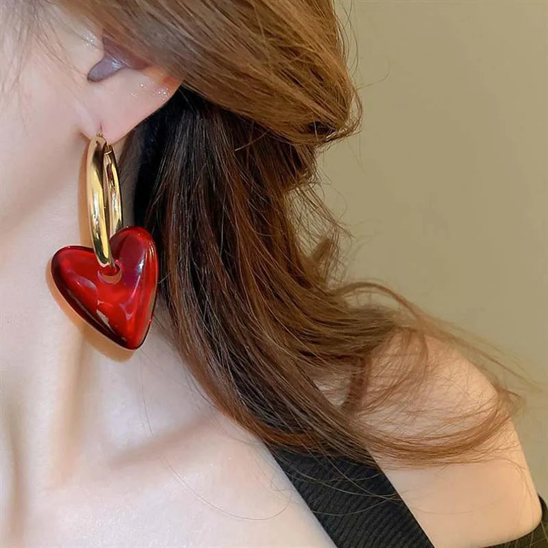 Pendientes De Gota De Corazón