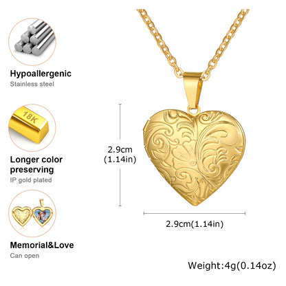 Collar con Relicario de Corazón - Diseño 12