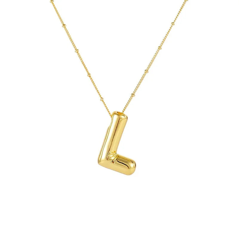 Collar Con Colgante De Letra