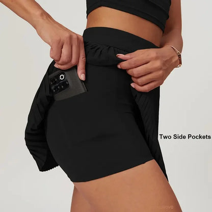 Falda Deportiva Plisada con Bolsillo Interior