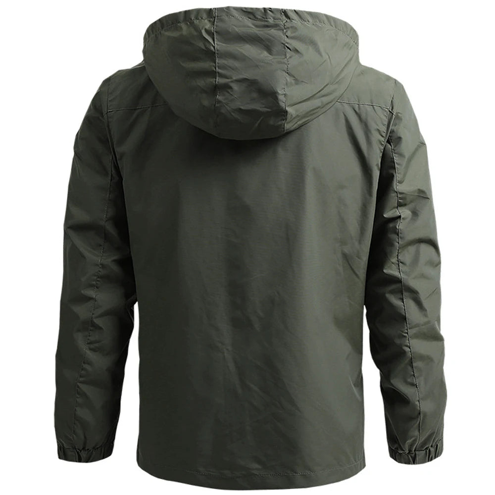 Chaqueta Impermeable Con Capucha