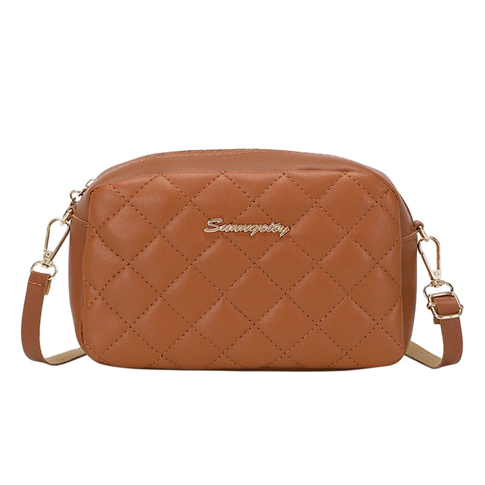 Bolso bandolera pequeño con borla - Café