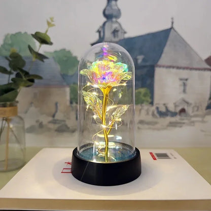 Rosa Artificial Con Luz Led