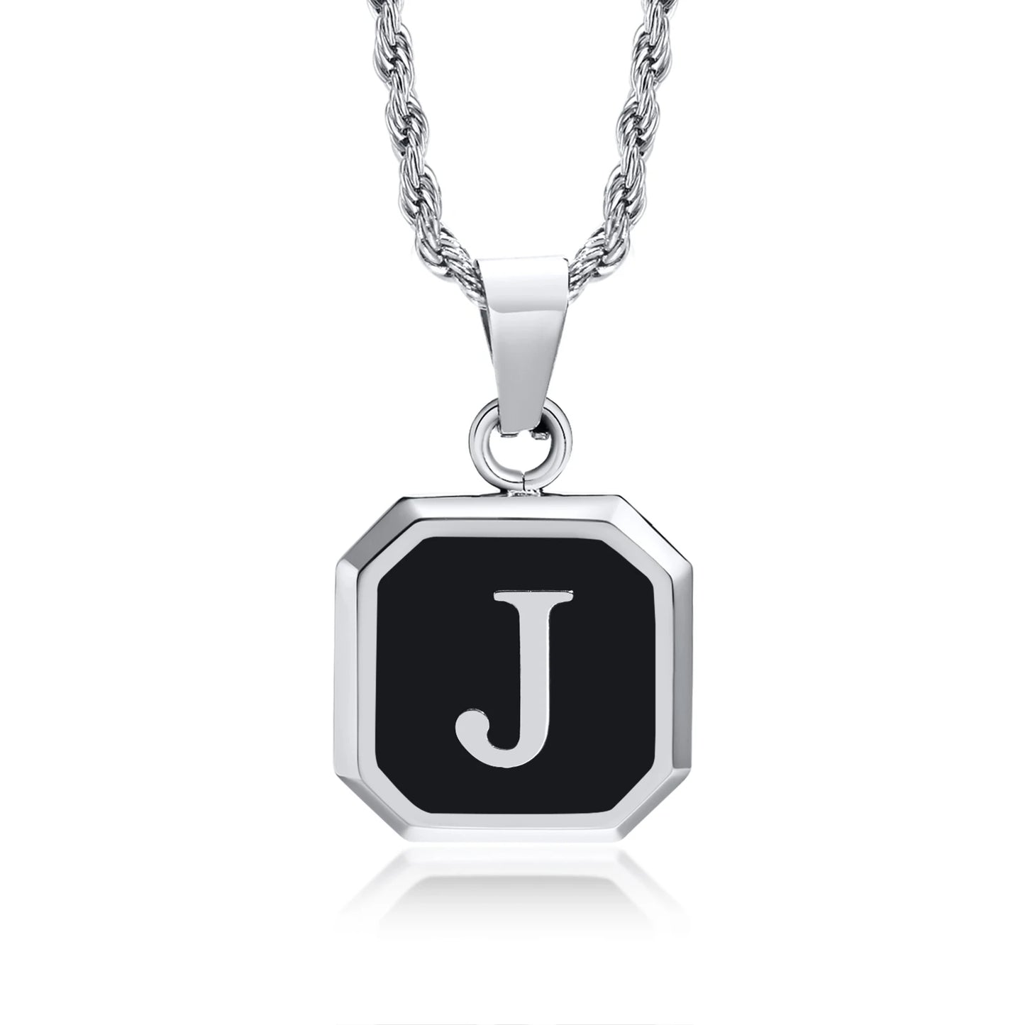 Collar Cuadrado Con Iniciales