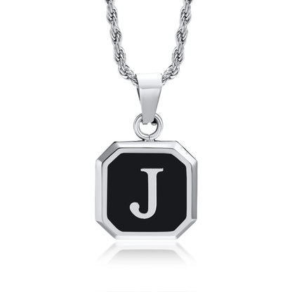 Collar Cuadrado Con Iniciales