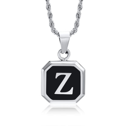 Collar Cuadrado Con Iniciales
