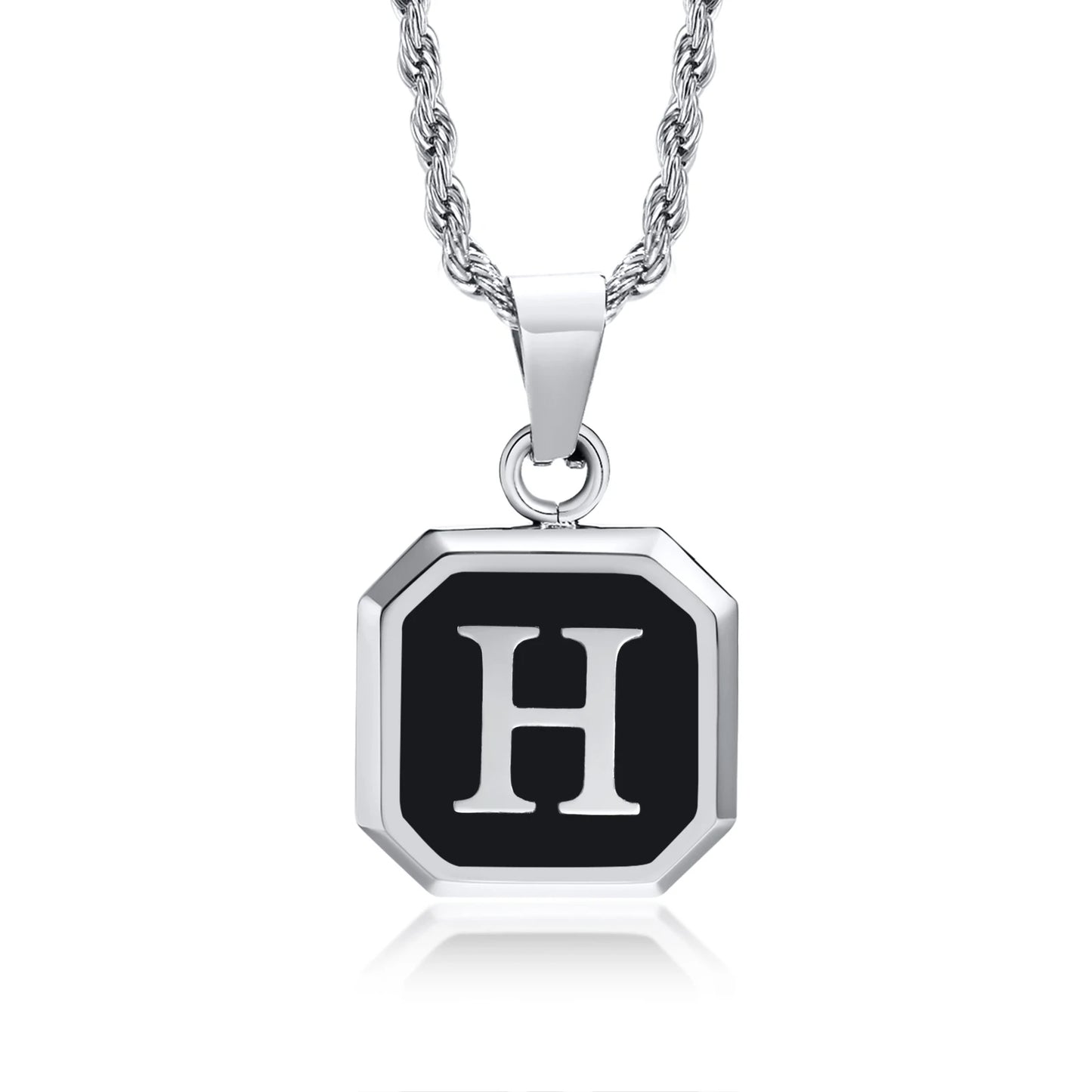 Collar Cuadrado Con Iniciales