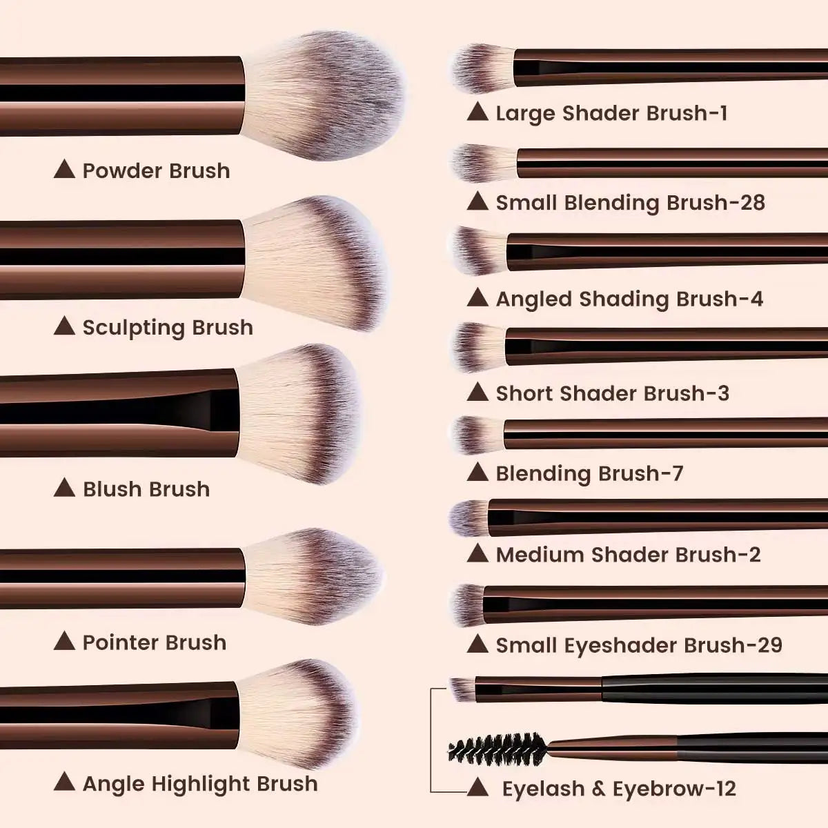 Set de 13 brochas de maquillaje - foto 3