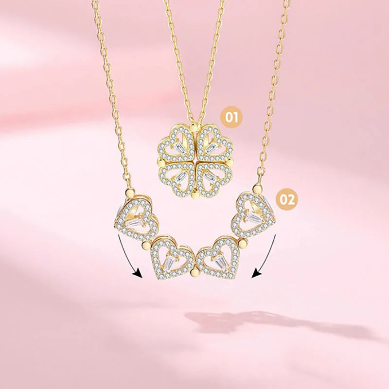 Collar con Trébol de Corazones - foto 4