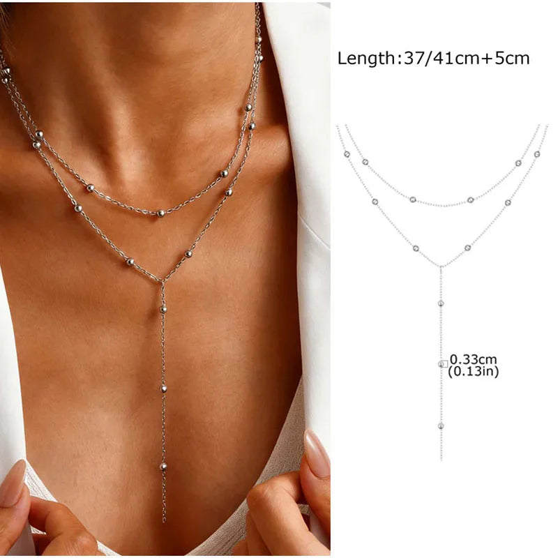 Collar Largo Lariat en Forma de Y - Diseño 20