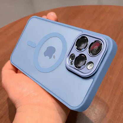Funda magnética mate translúcida compatible con MagSafe para iPhone - Azul cielo / iPhone 13 Pro