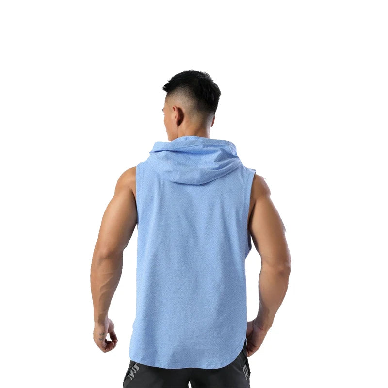 Camisetas sin mangas para hombre, camisetas sin mangas con capucha, camisetas sin mangas para hombre, camisetas sin mangas de Hip Hop para hombre