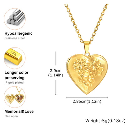 Collar con Relicario de Corazón - Diseño 11