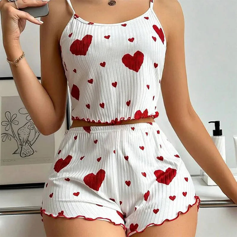 Conjunto de Pijama con Corazones