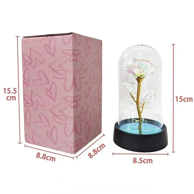 Rosa Artificial Con Luz Led