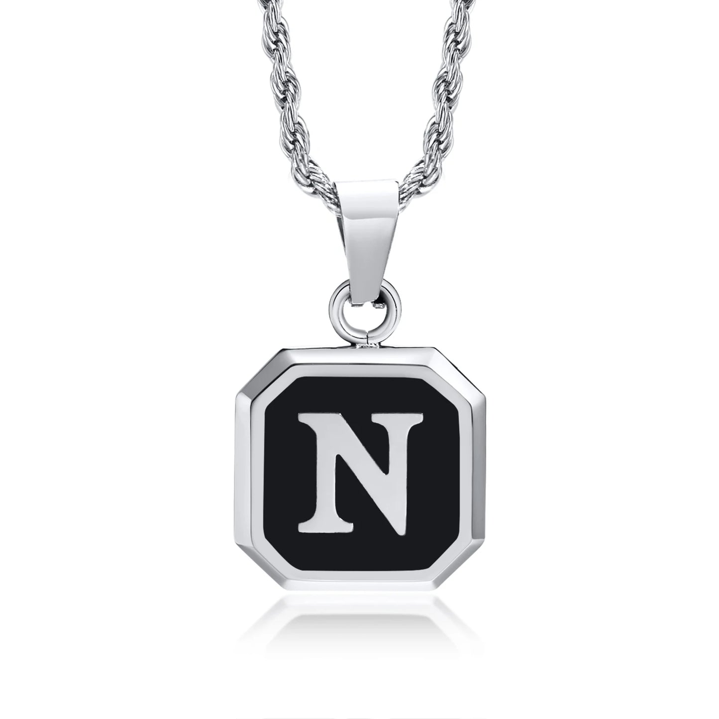Collar Cuadrado Con Iniciales