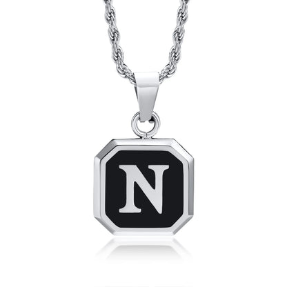 Collar Cuadrado Con Iniciales