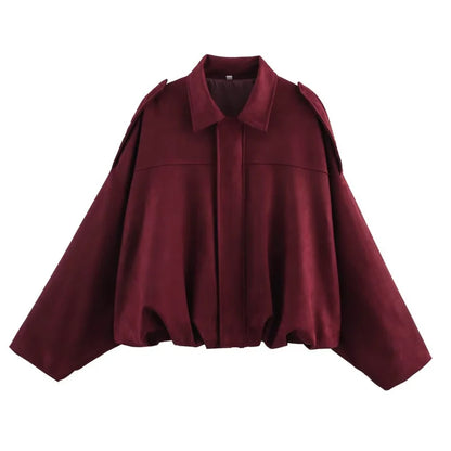 Chaqueta con Textura de gamuza