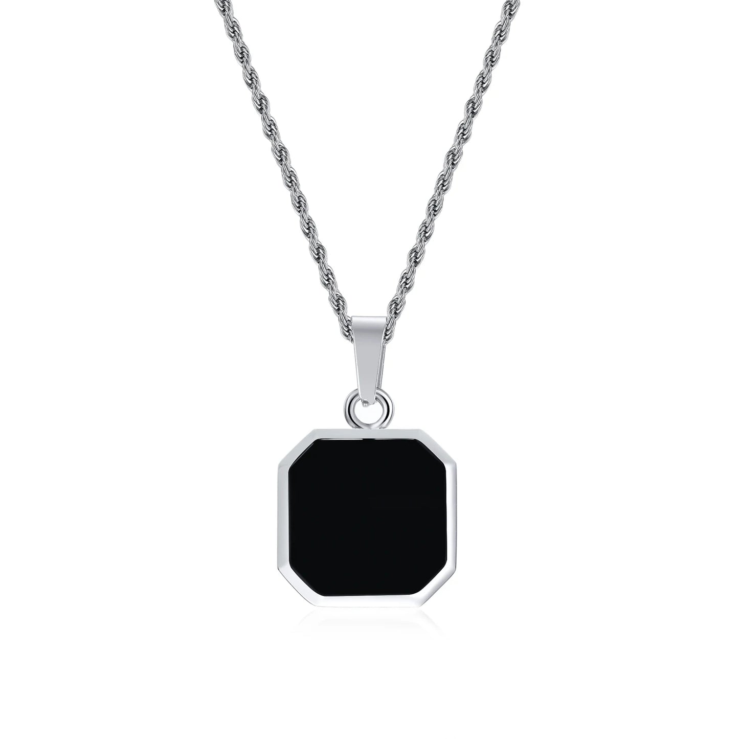 Collar Cuadrado Con Iniciales