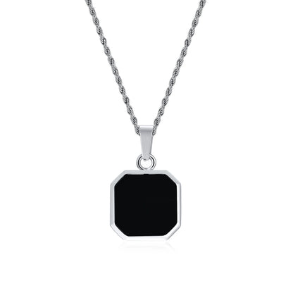 Collar Cuadrado Con Iniciales