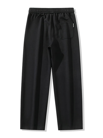 Pantalones de chándal rectos para hombre, pantalones de chándal de algodón de pierna ancha con cordón y letras, pantalones holgados deportivos, pantalones largos informales de talla grande 8XL