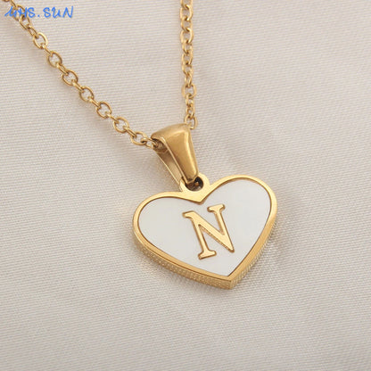 Collar Con Inicial De Corazón