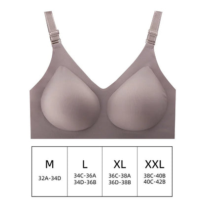 Brasier sin costuras y sin varilla con escote en V - Lila grisáceo / Extra grande/XL