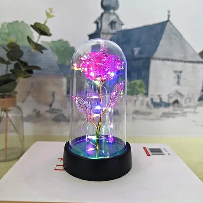 Rosa Artificial Con Luz Led