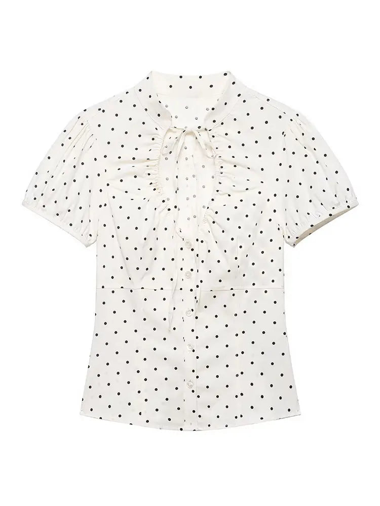 Blusa Con Estampado de Lunares
