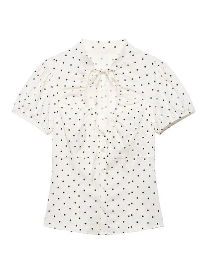 Blusa Con Estampado de Lunares