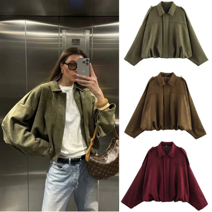 Chaqueta con Textura de gamuza