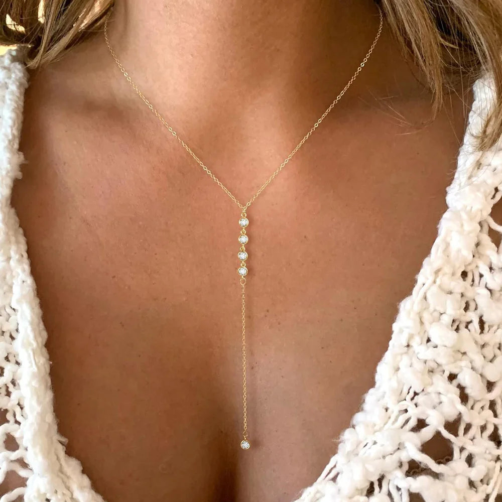 Collar Largo En Forma de Y