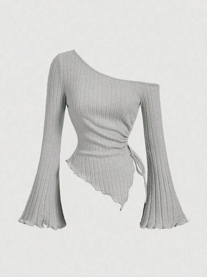 Blusa Con Hombro Asimétrico